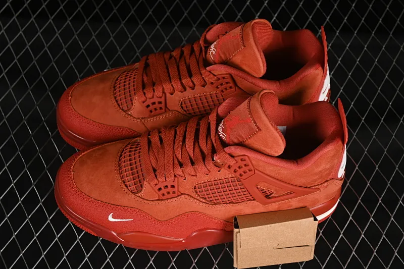 All categories Air Jordan Jordan series basketball shoes Air Jordan 4 OG version Nigel Sylvester x Air Jordan 4 OG "Brick By Brick" AJ4 Joe 4 Orange Brown Suede HF4340-800